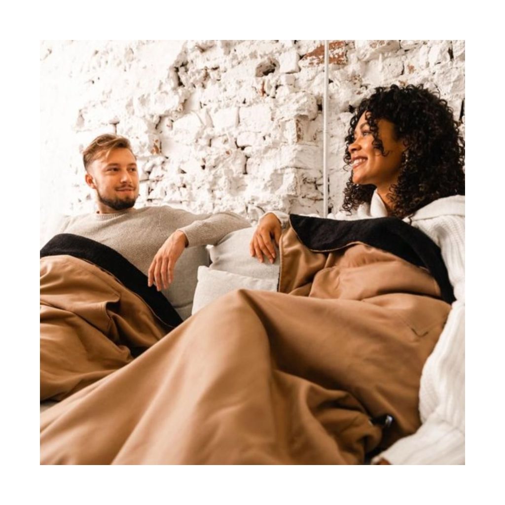 COZY | Fleecetæppe med fodlomme | Beige