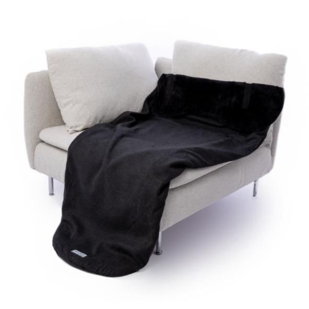 COZY | Fleecetæppe med fodlomme | Mørkegrå