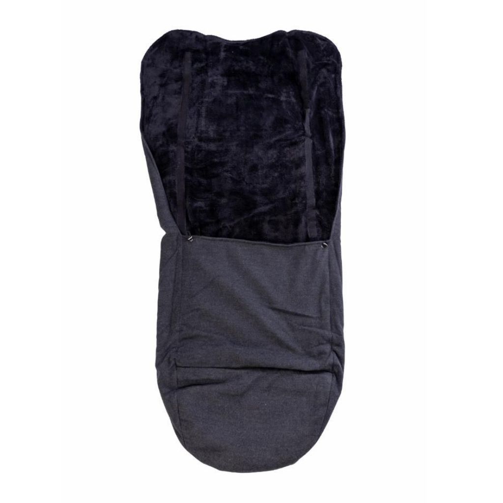 COZY | Fleecetæppe med fodlomme | Mørkegrå